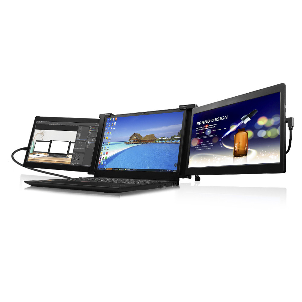 Monitor triple portátil del ordenador portátil de la pantalla de la pulgada IPS de HDR 1080P 11,6